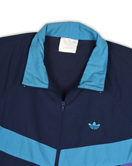 80'S ADIDAS TREFOIL COLORBLOCK JACKET - L