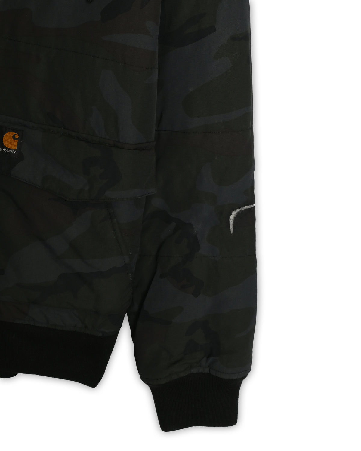 CARHARTT CAMO HOODED BOMBER JACKET - L