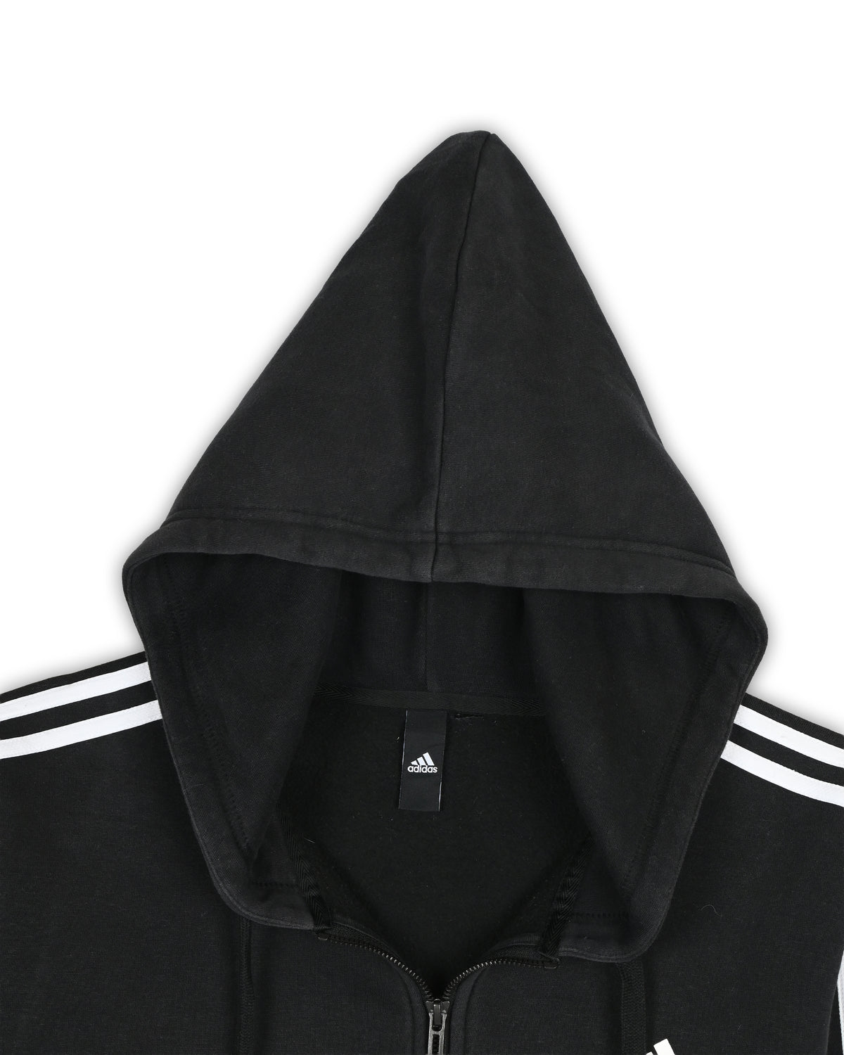 ADIDAS HOODED FULL-ZIP JACKET - M