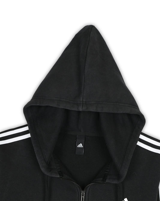 ADIDAS HOODED FULL-ZIP JACKET - M