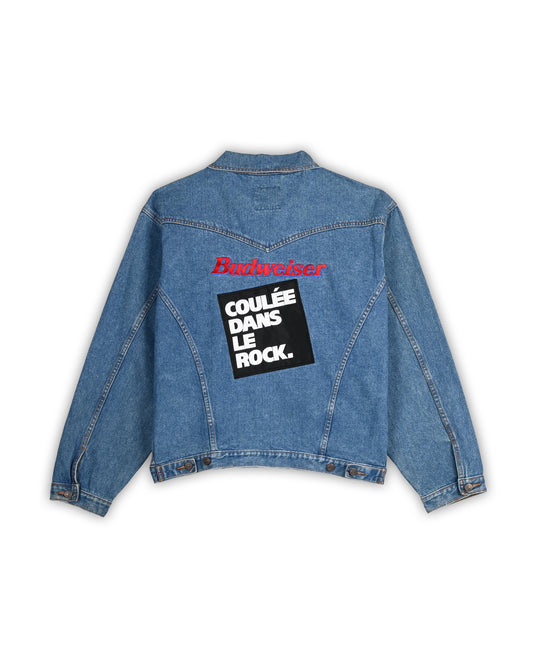 90'S BUDWEISER SHEFA DENIM JACKET - L