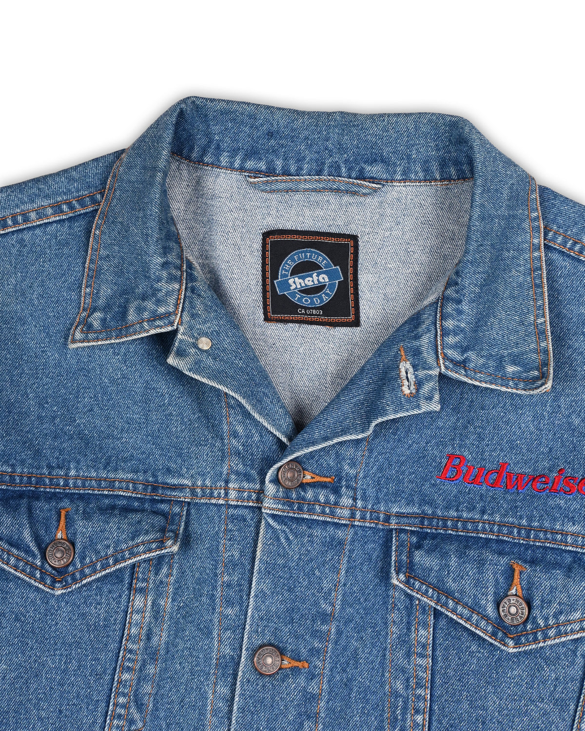 90'S BUDWEISER SHEFA DENIM JACKET - L