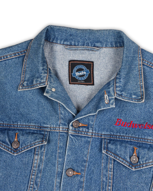 90'S BUDWEISER SHEFA DENIM JACKET - L