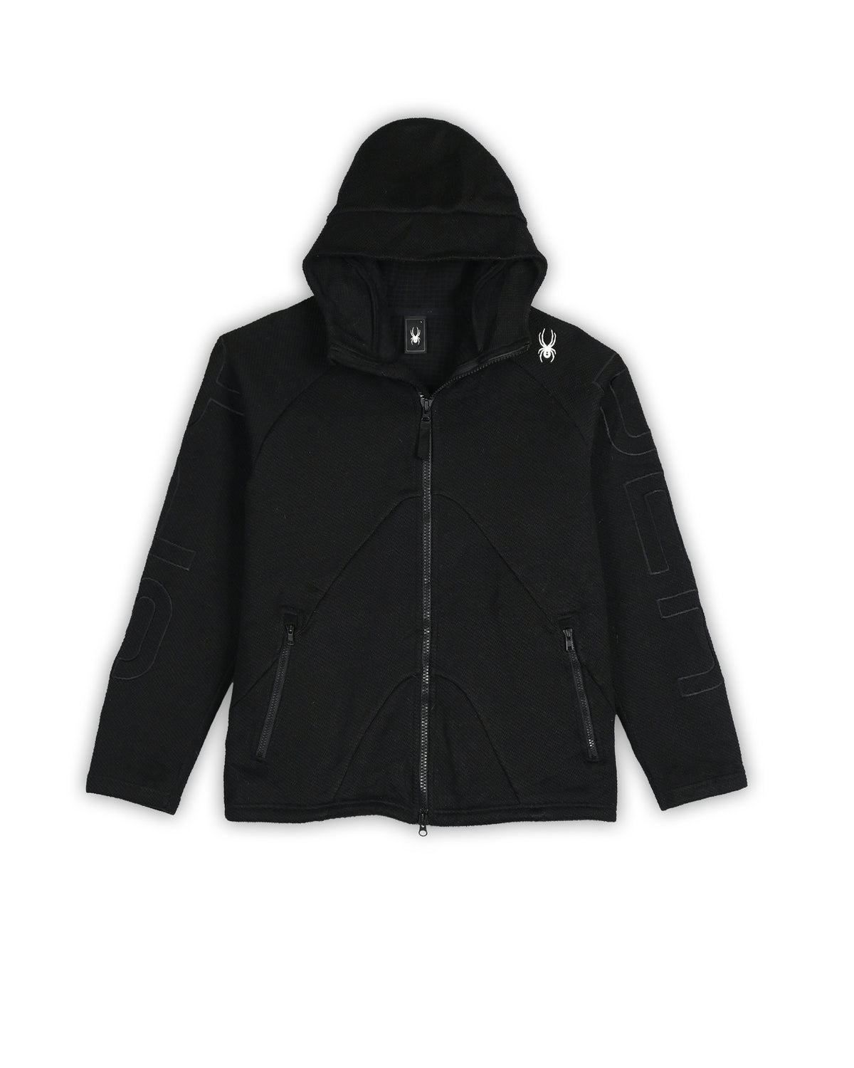 SPYDER BLACK TECH HOODED FULL-ZIP JACKET - L