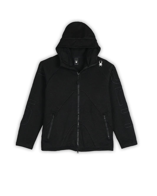 SPYDER BLACK TECH HOODED FULL-ZIP JACKET - L
