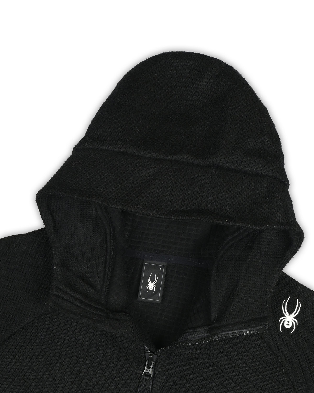 SPYDER BLACK TECH HOODED FULL-ZIP JACKET - L