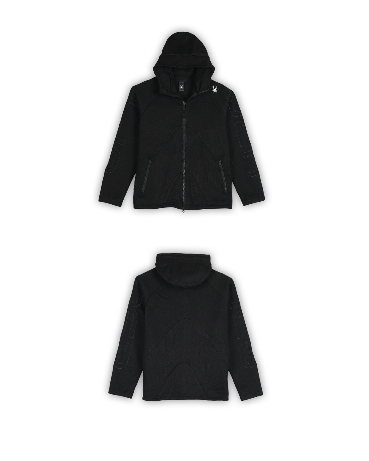 SPYDER BLACK TECH HOODED FULL-ZIP JACKET - L