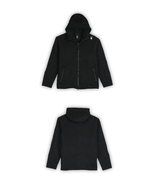 SPYDER BLACK TECH HOODED FULL-ZIP JACKET - L