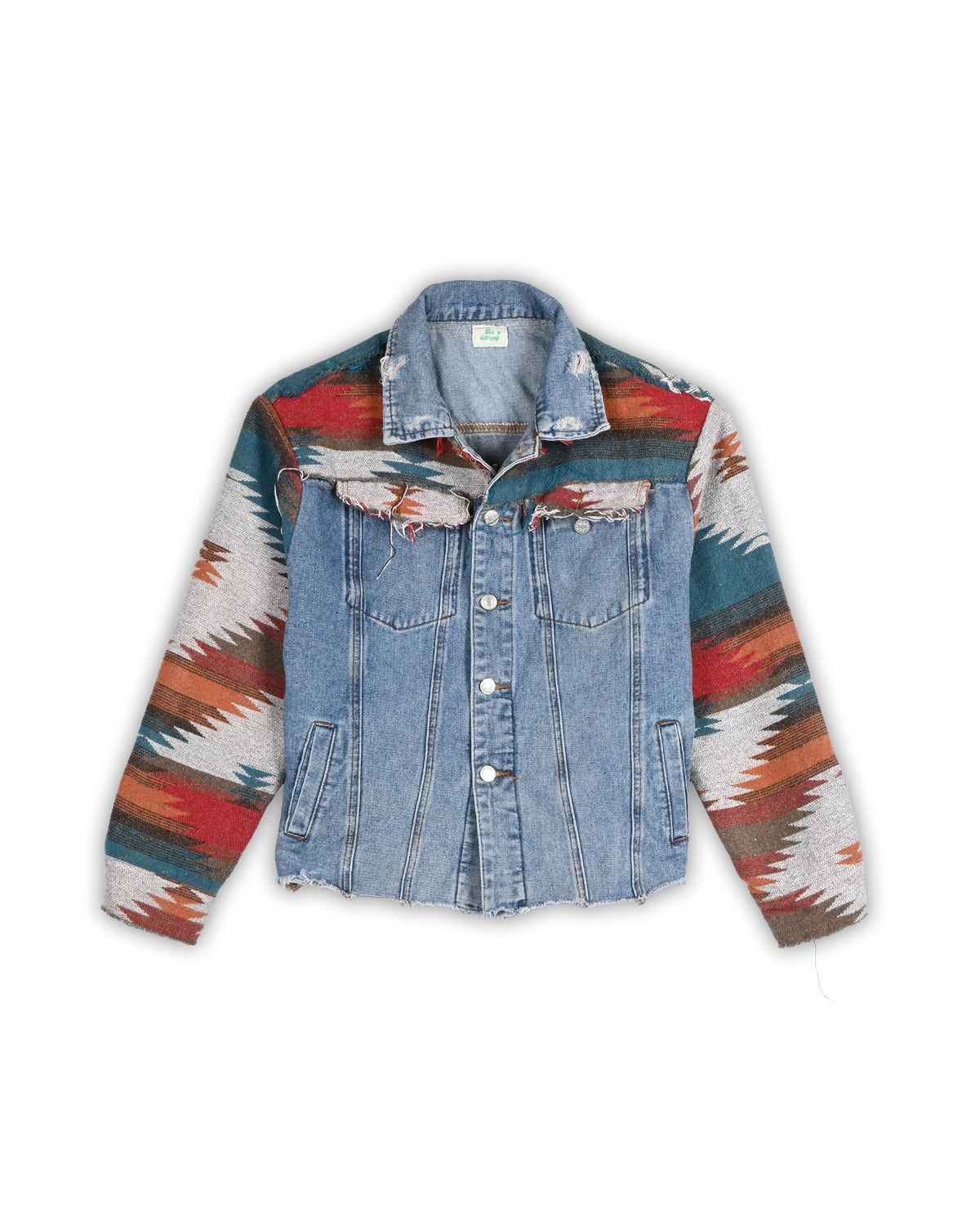 90'S VINTAGE DENIM × SOUTHWESTERN WOVEN JACKET - S