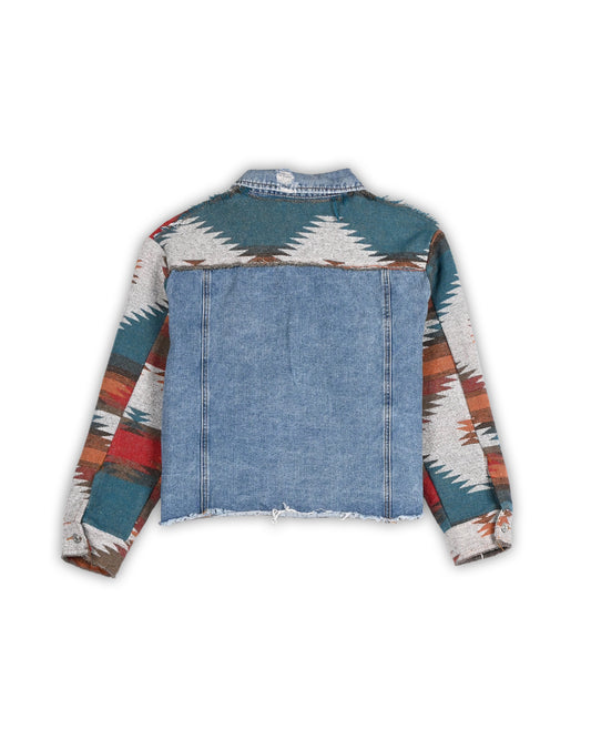 90'S VINTAGE DENIM × SOUTHWESTERN WOVEN JACKET - S