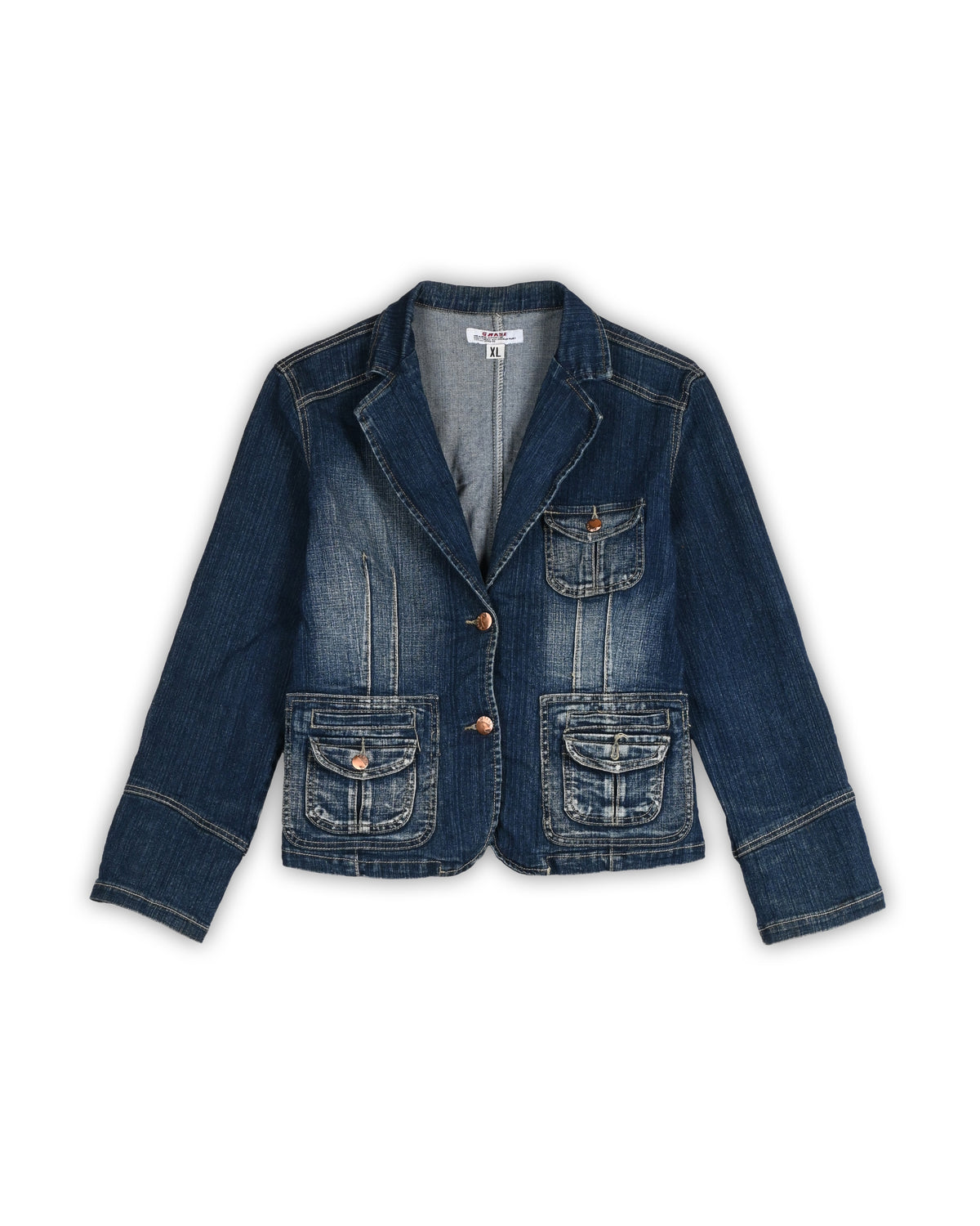 90'S VINTAGE DENIM UTILITY JACKET - XL