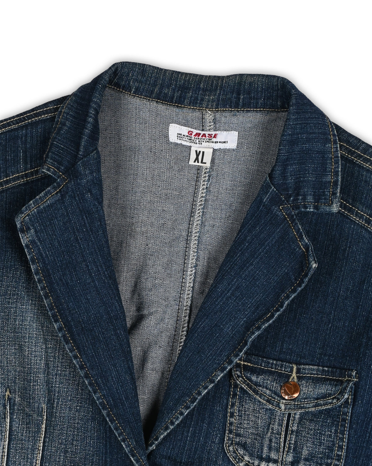90'S VINTAGE DENIM UTILITY JACKET - XL