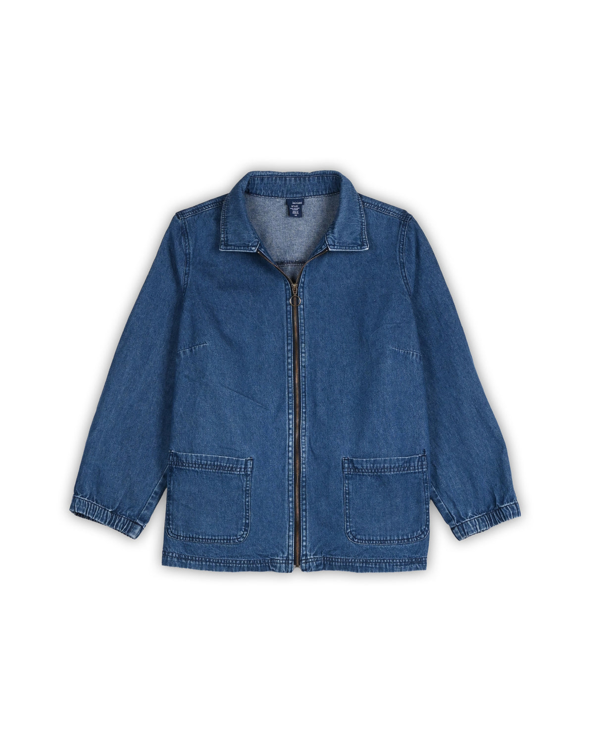BASICS EDITIONS VINTAGE DENIM ZIP JACKET - XL