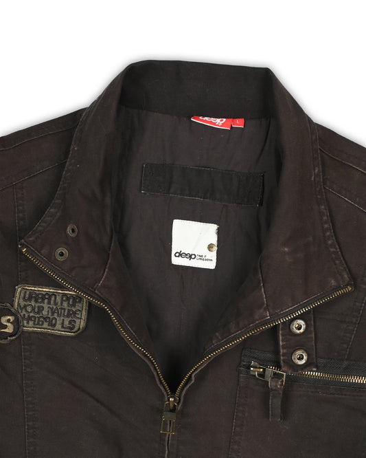 DEEP VINTAGE UTILITY FLIGHT JACKET - L