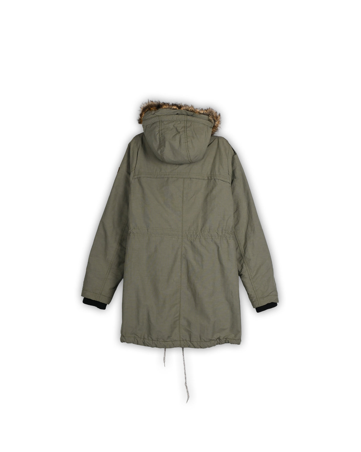 EDDIE BAUER FUR-LINED HOODED PARKA - S