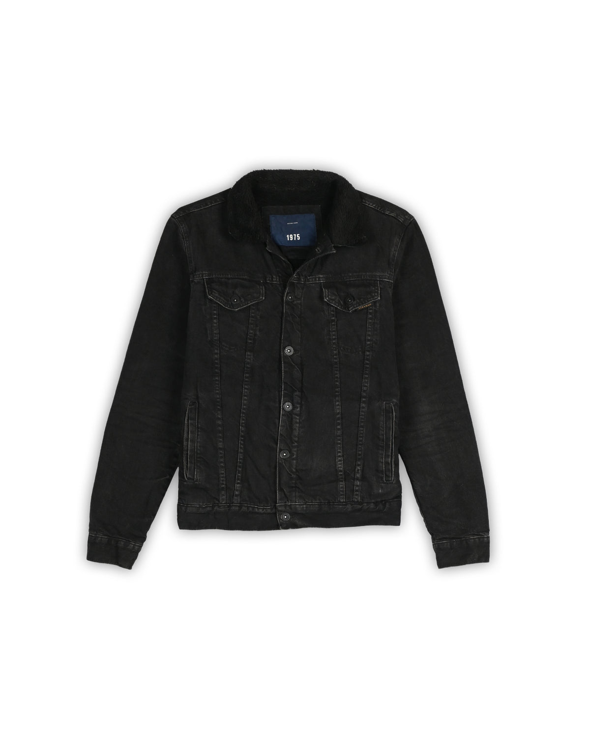 1975 ORIGINAL DENIM SHERPA-LINED DENIM JACKET - M