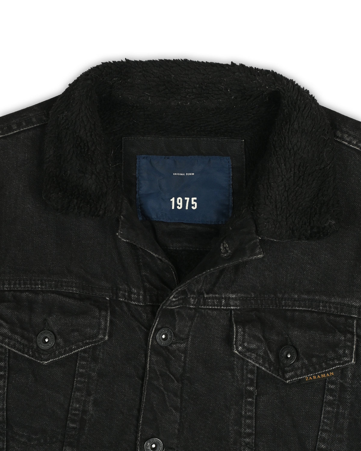 1975 ORIGINAL DENIM SHERPA-LINED DENIM JACKET - M