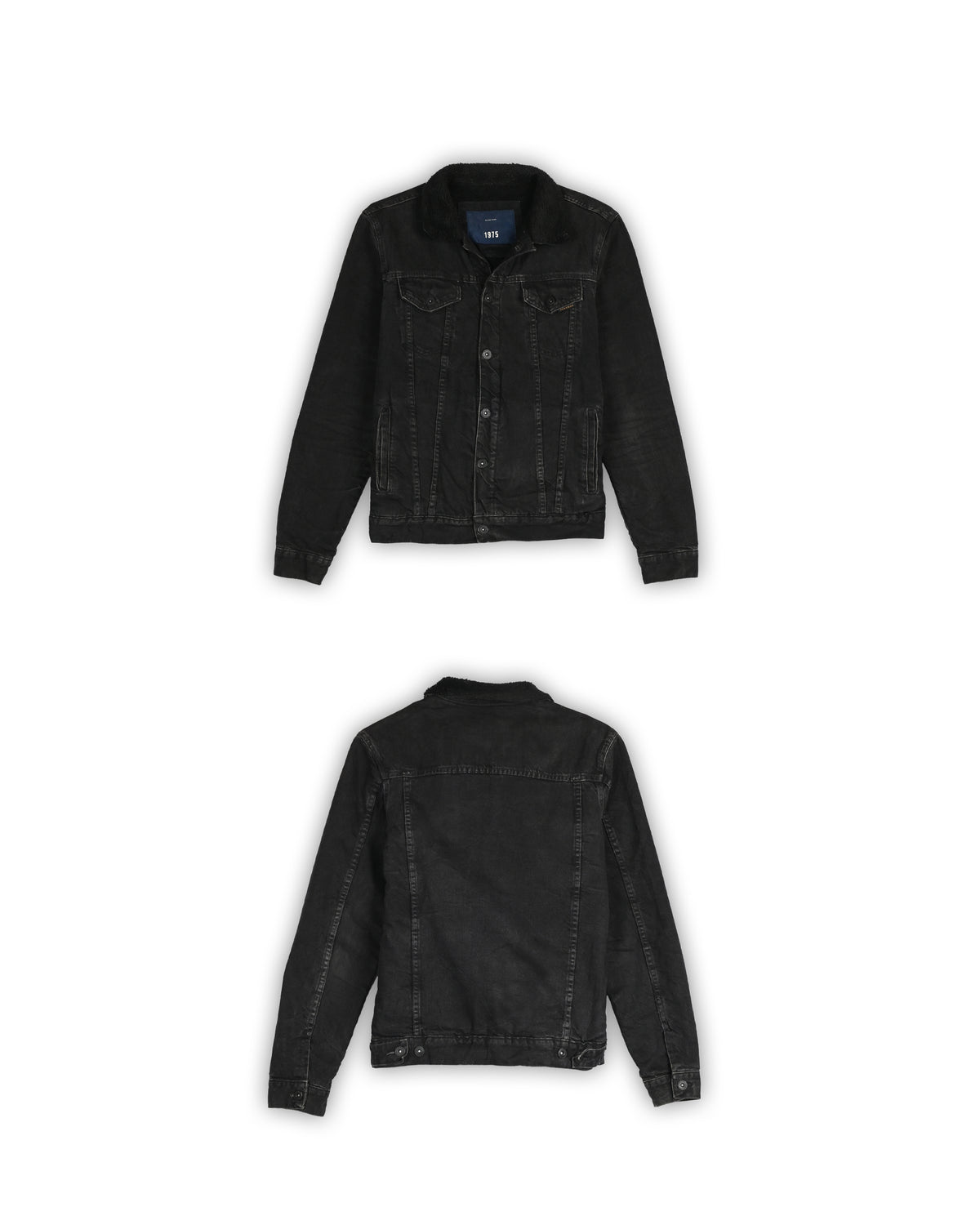 1975 ORIGINAL DENIM SHERPA-LINED DENIM JACKET - M