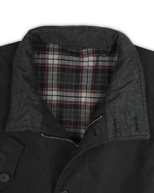 VINTAGE CHECK-LINED FIELD JACKET - L