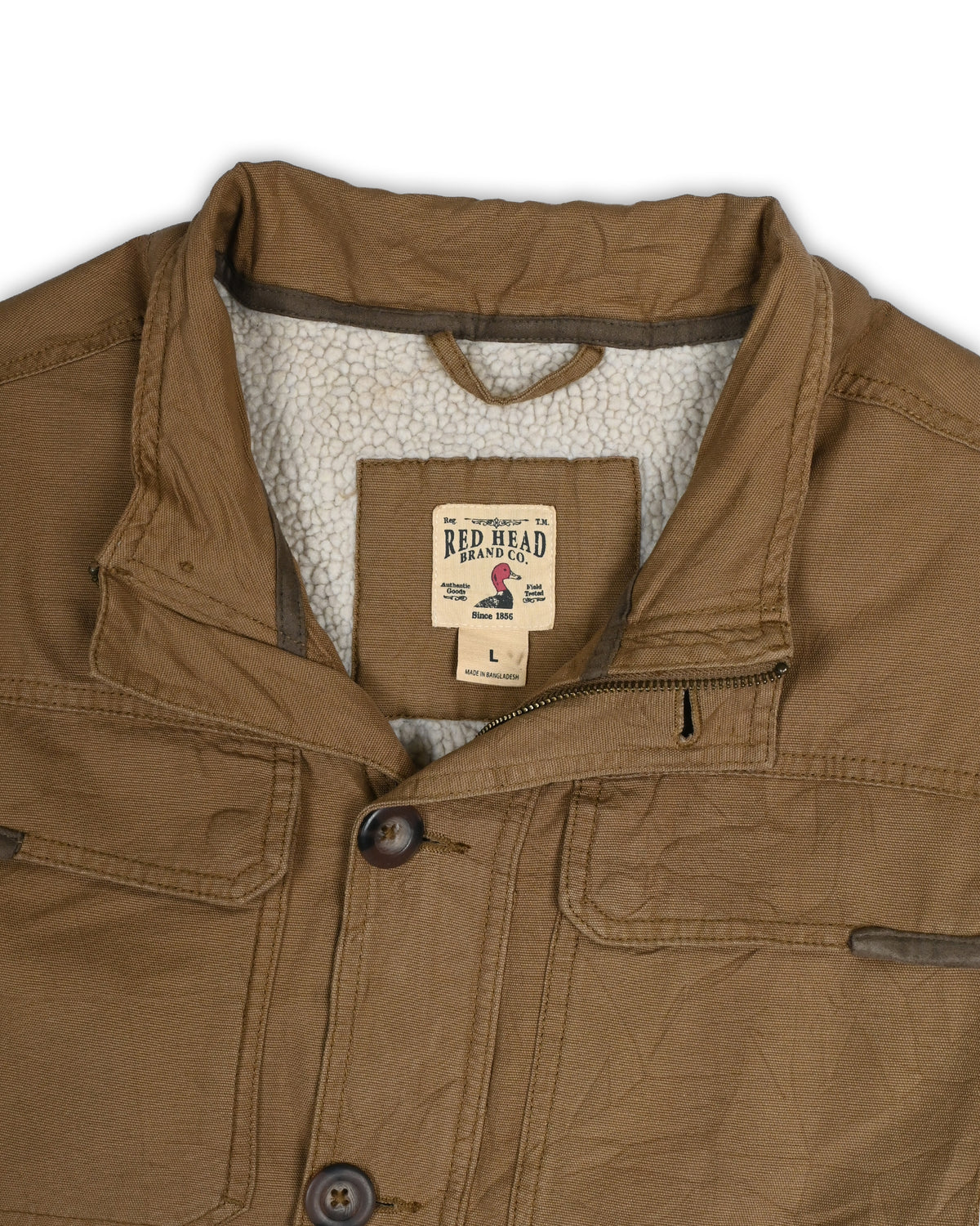 RED HEAD TAN SHERPA-LINED UTILITY JACKET - L