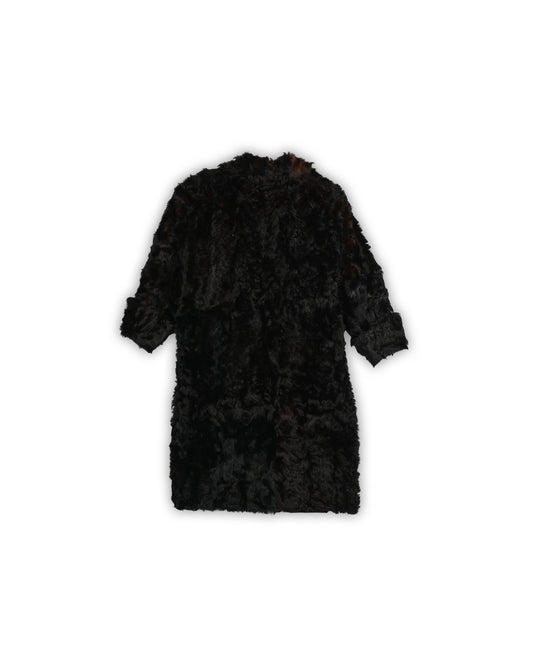 WERNER JASS REAL FUR VINTAGE LONG COAT - XL