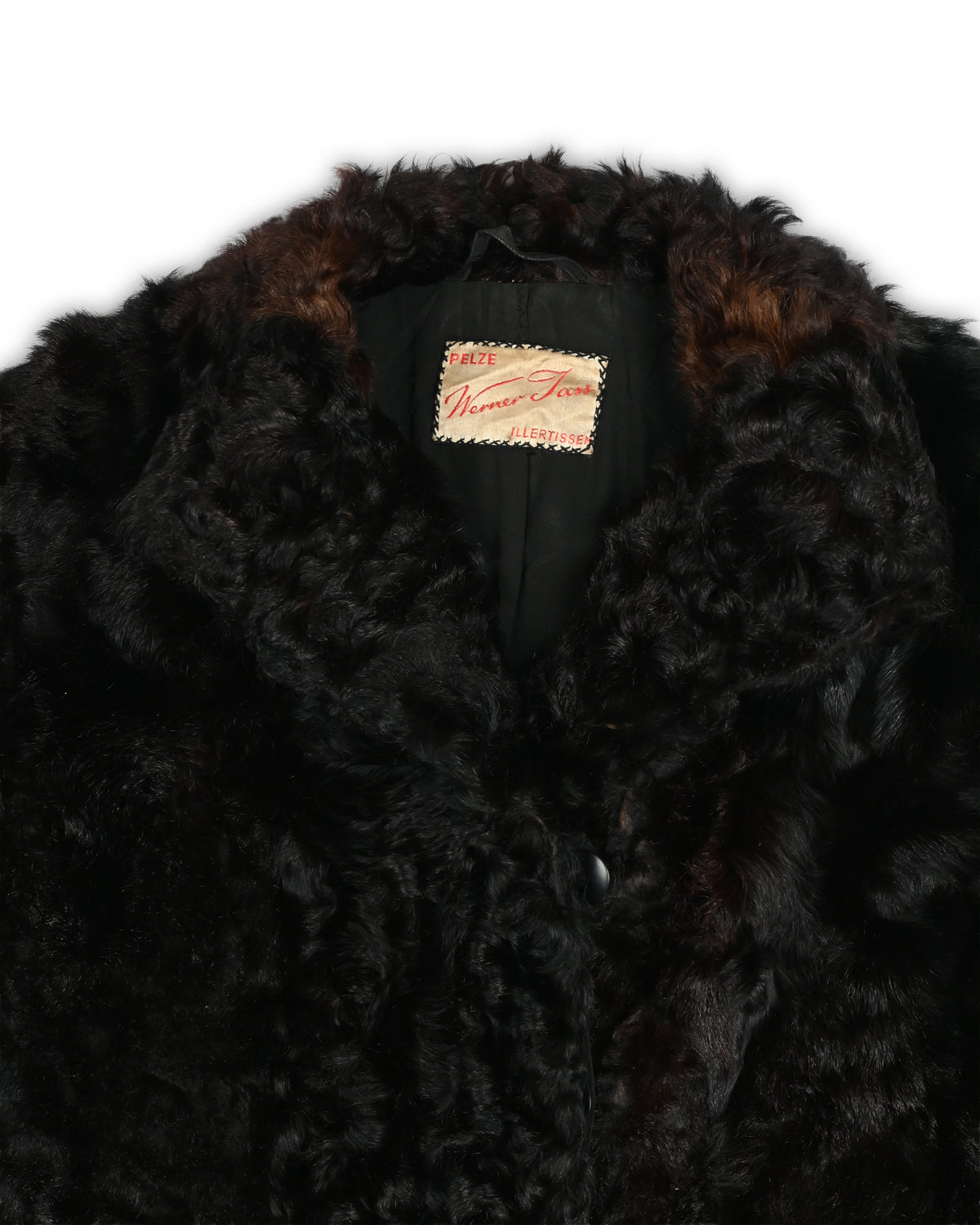 WERNER JASS REAL FUR VINTAGE LONG COAT - XL