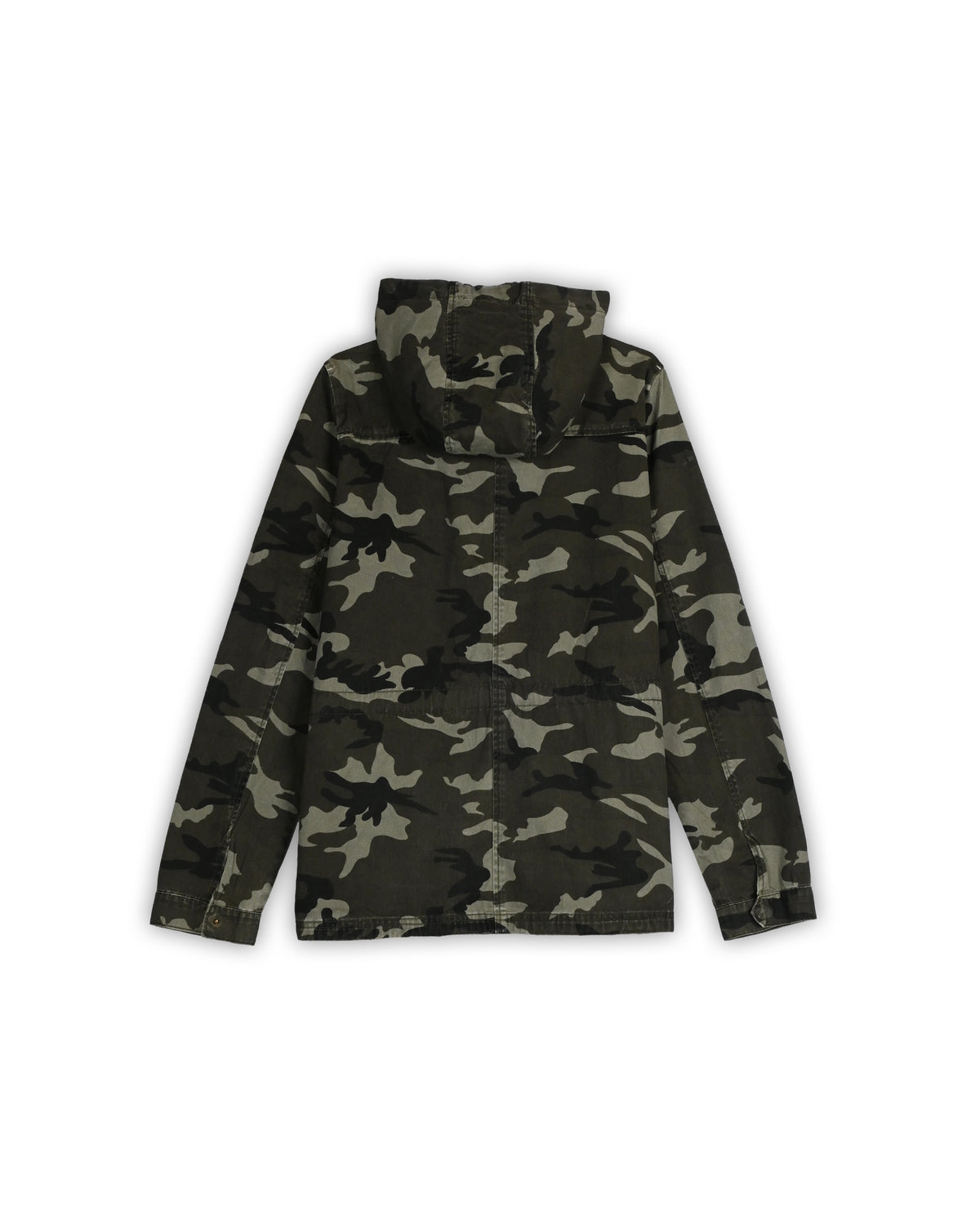 CROPP CAMOUFLAGE HOODED FIELD JACKET - L