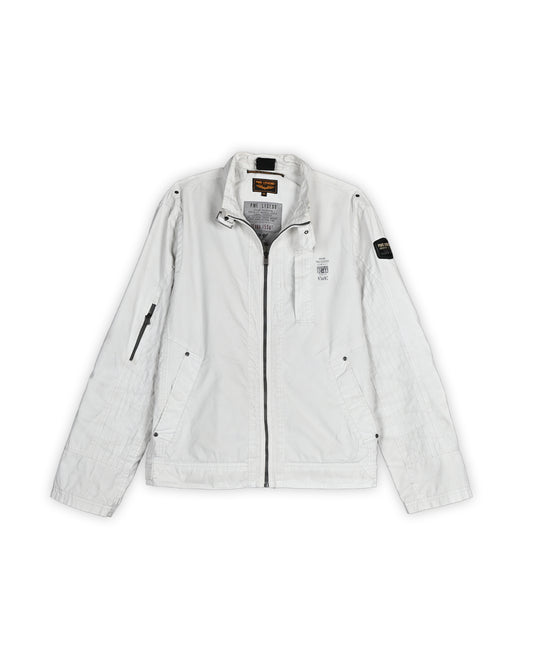 PME LEGEND WHITE TECHNICAL ZIP-UP JACKET - XXL