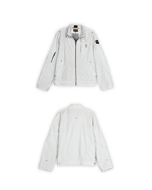 PME LEGEND WHITE TECHNICAL ZIP-UP JACKET - XXL