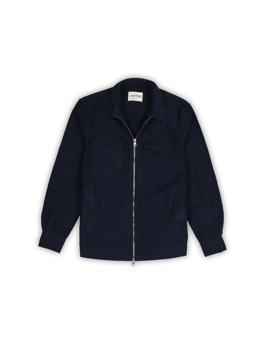 THESE GLORY DAYS SPECKLED ZIP-UP WORKWEAR JACKET - S