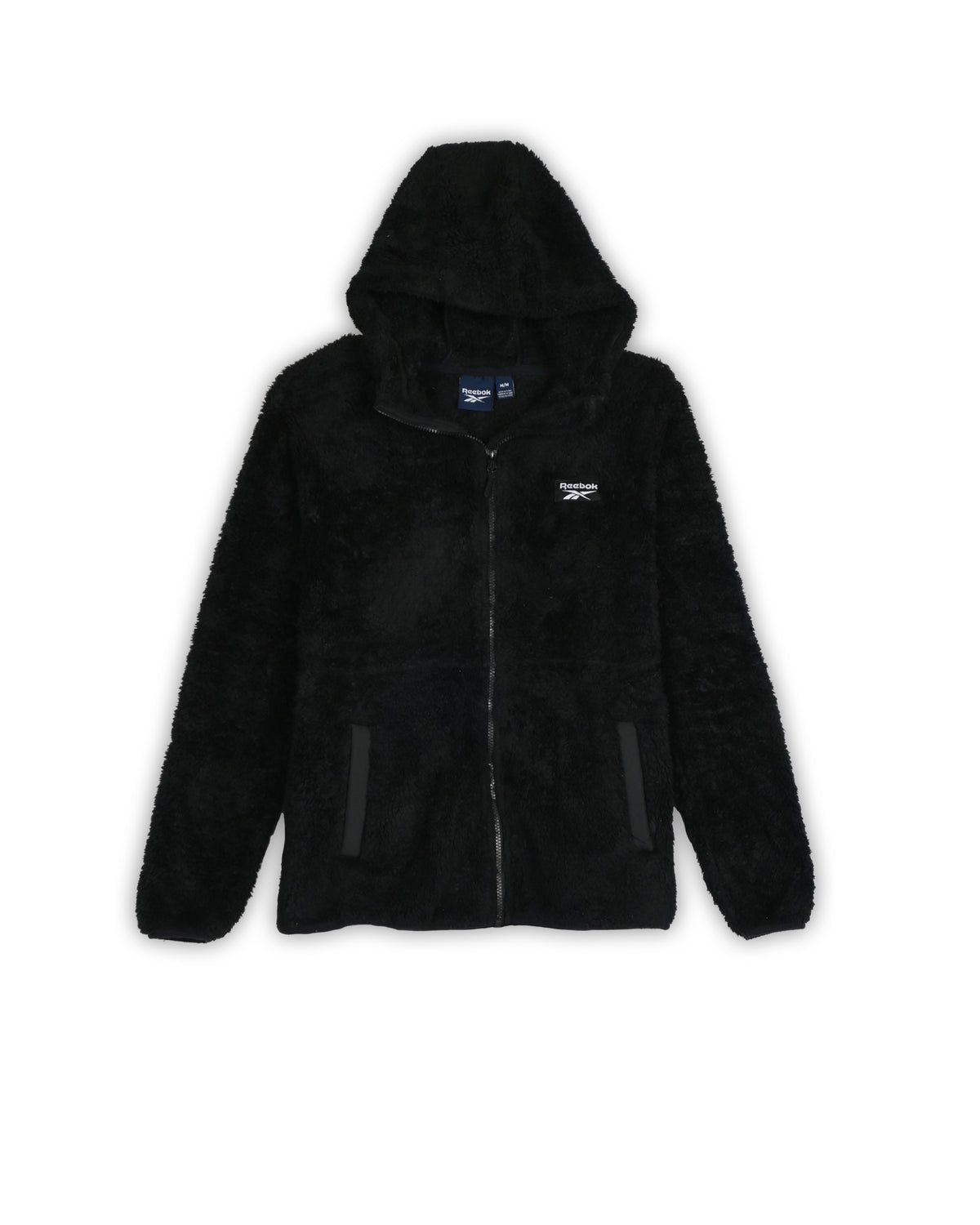REEBOK SHERPA FLEECE VINTAGE HOODED JACKET - M