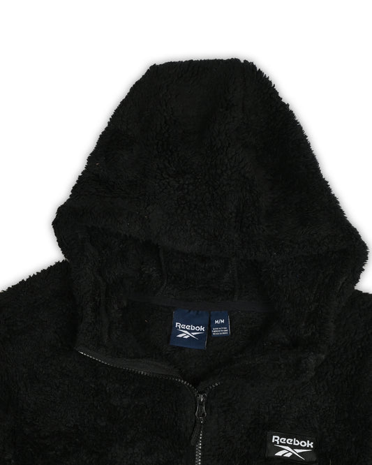 REEBOK SHERPA FLEECE VINTAGE HOODED JACKET - M