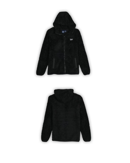 REEBOK SHERPA FLEECE VINTAGE HOODED JACKET - M
