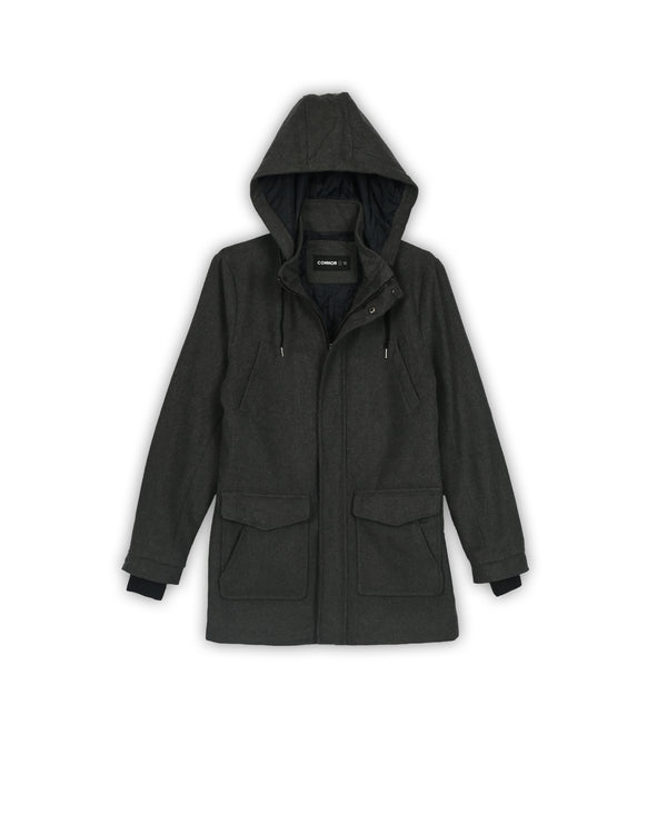 WOOLEN LONG JACKET - S