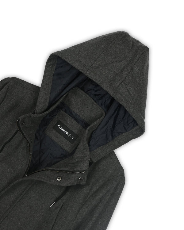 WOOLEN LONG JACKET - S