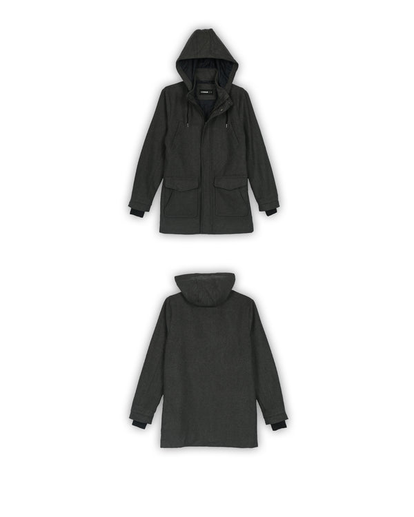 WOOLEN LONG JACKET - S