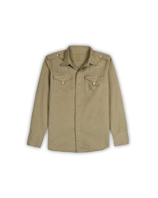 CROSS JEANS VINTAGE MILITARY FIELD SHIRT - S