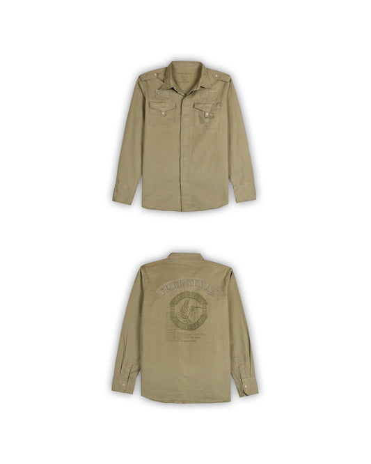 CROSS JEANS VINTAGE MILITARY FIELD SHIRT - S
