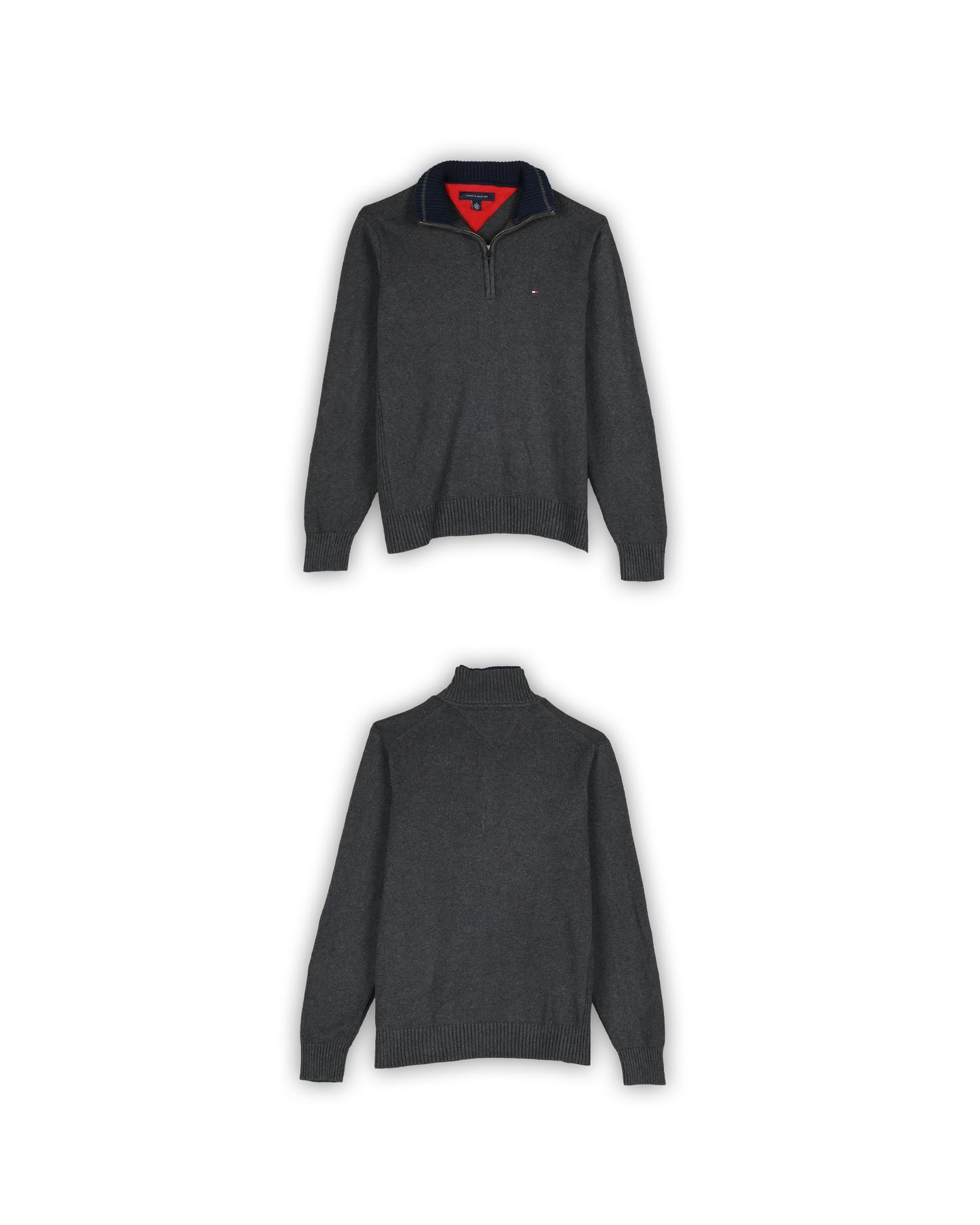 TOMMY HILFIGER ZIPPER SWEATER - M