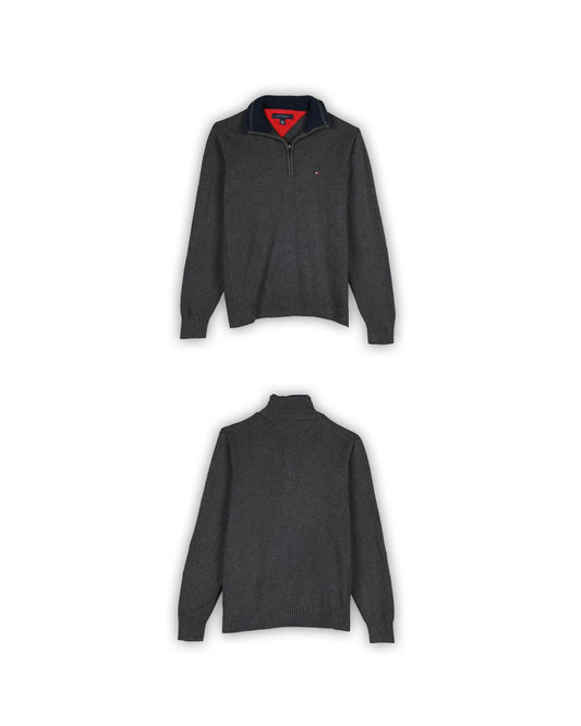 TOMMY HILFIGER ZIPPER SWEATER - M