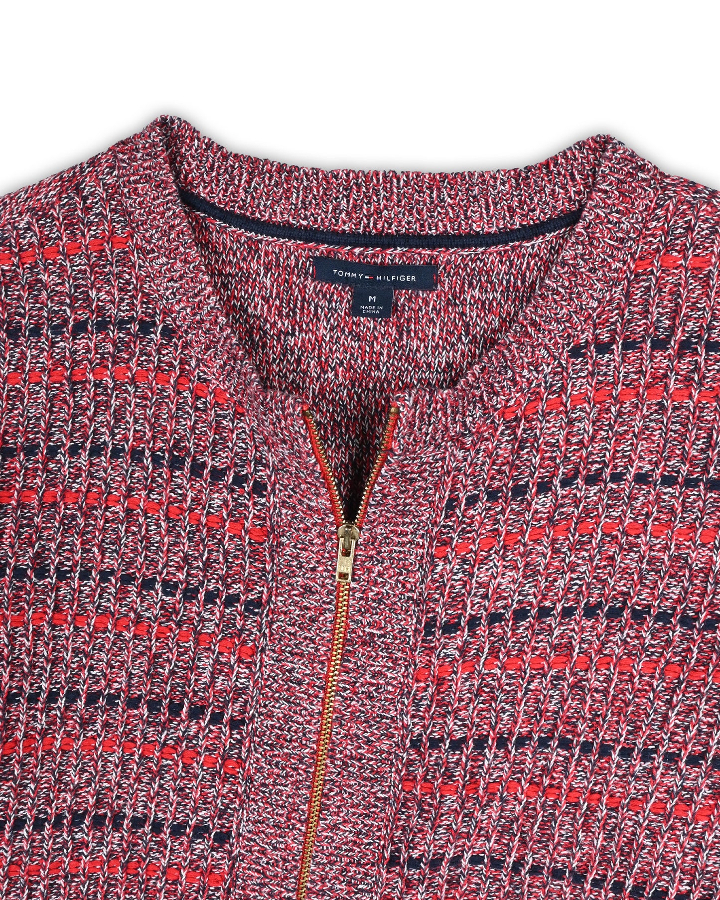 TOMMY HILFIGER ZIPPER  SWEATER - M