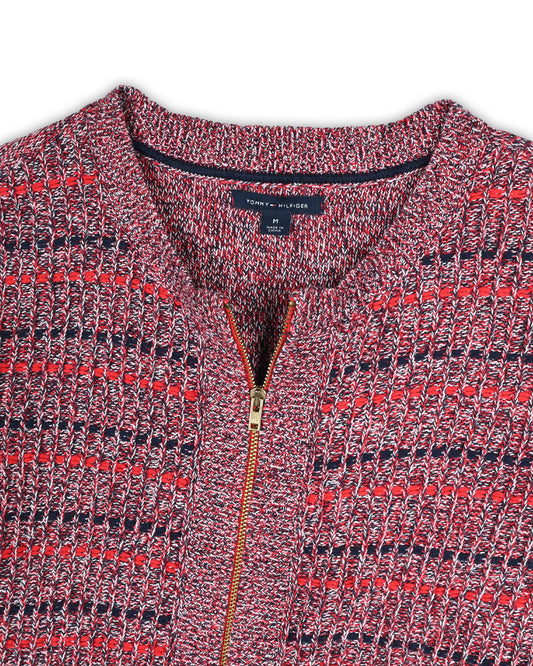 TOMMY HILFIGER ZIPPER  SWEATER - M