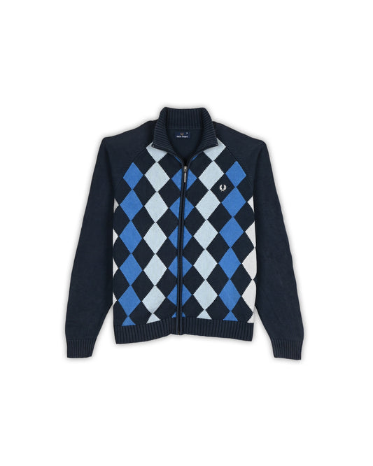 FRED PERRY ZIPPER SWEATER - M
