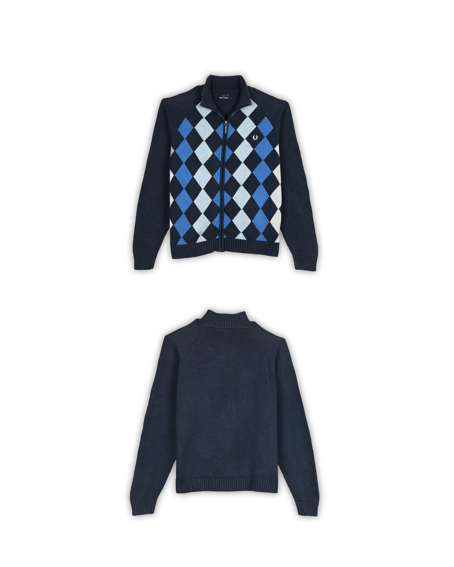 FRED PERRY ZIPPER SWEATER - M