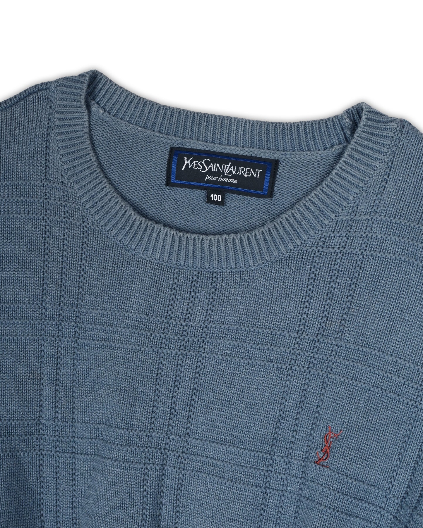 YVES SAINT LAURENT CROPPED SWEATER - L