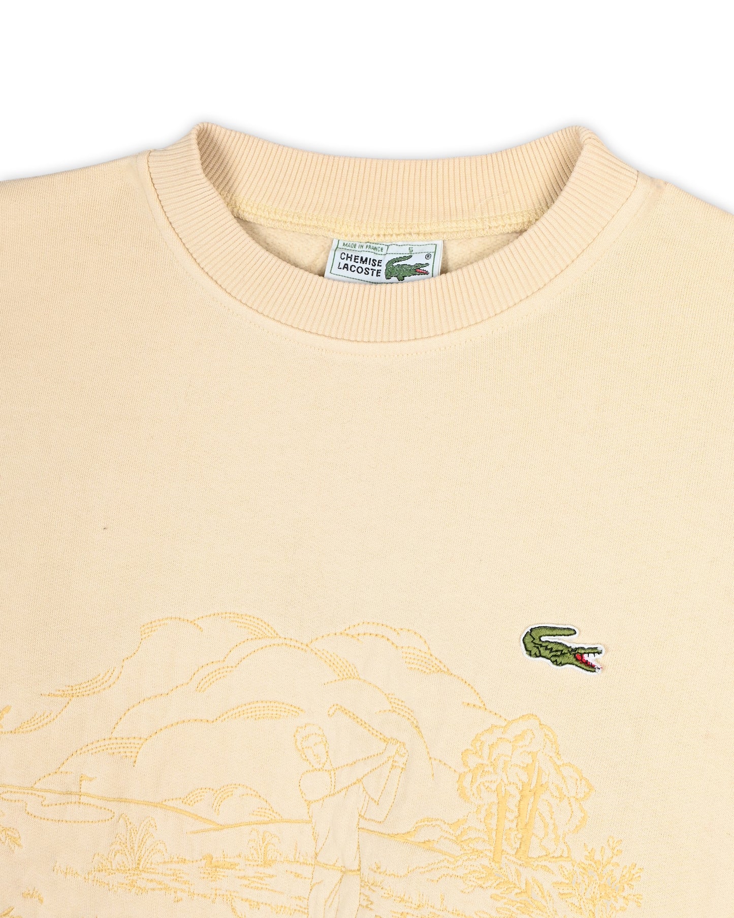 90'S LACOSTE EMBROIDERED SWEATSHIRT - M