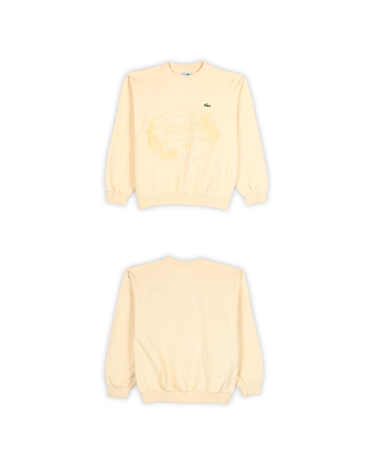 90'S LACOSTE EMBROIDERED SWEATSHIRT - M
