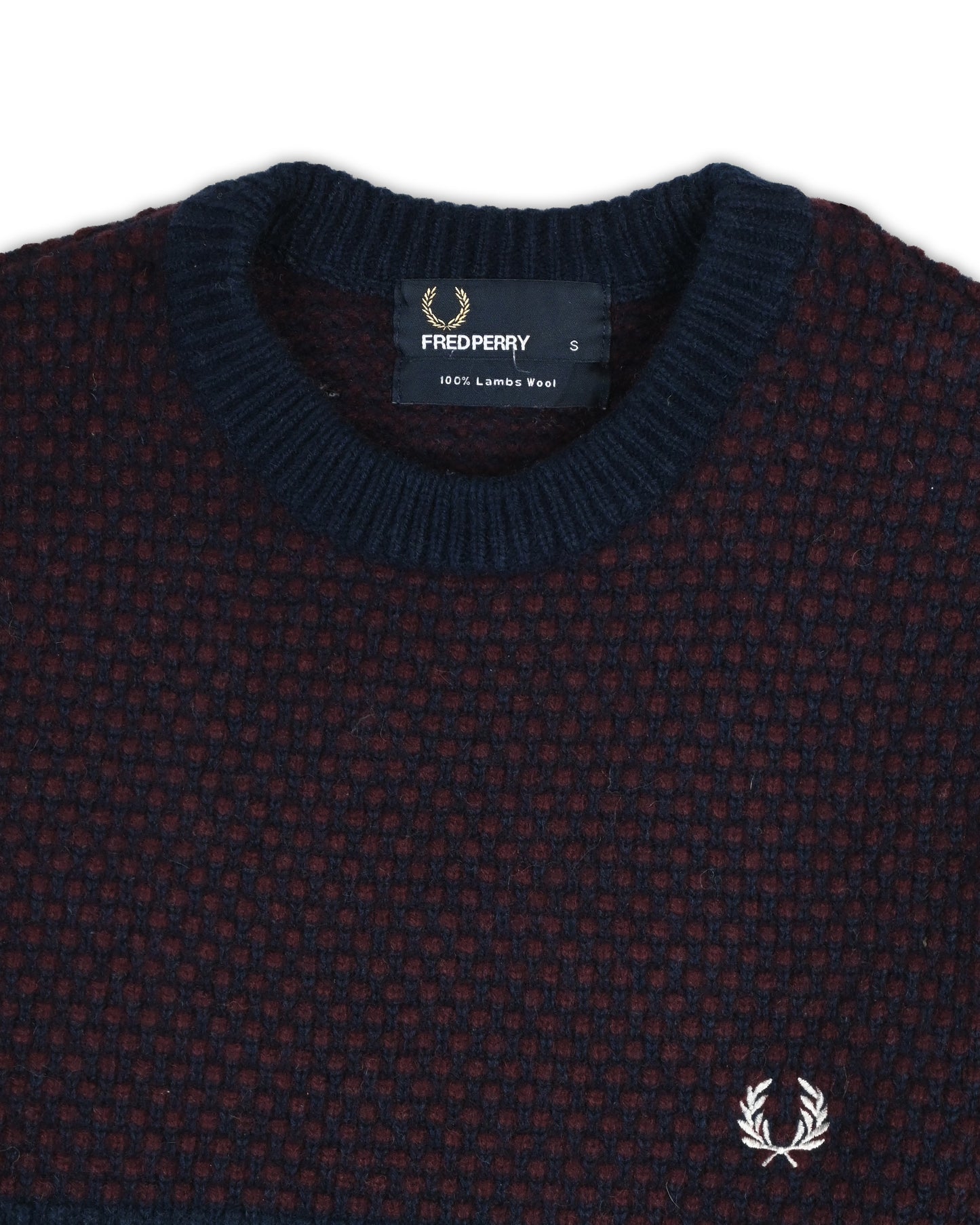 FREDPERRY LAMBSWOOL SWEATER - S