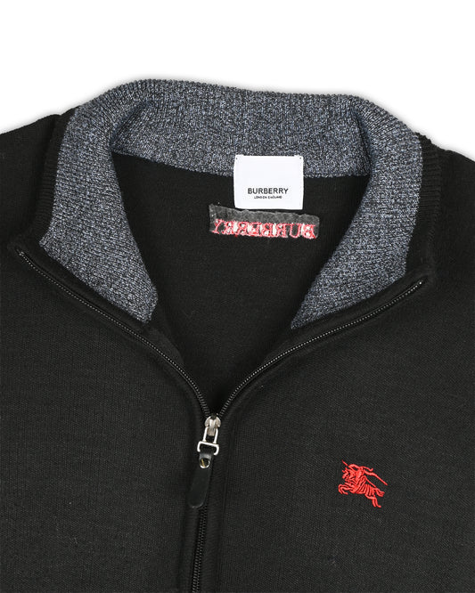 BURBERRY ZIPPER SWEATER - S