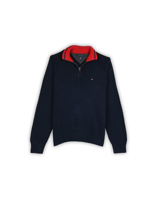 TOMMY HILFIGER ZIPPER SWEATER - M